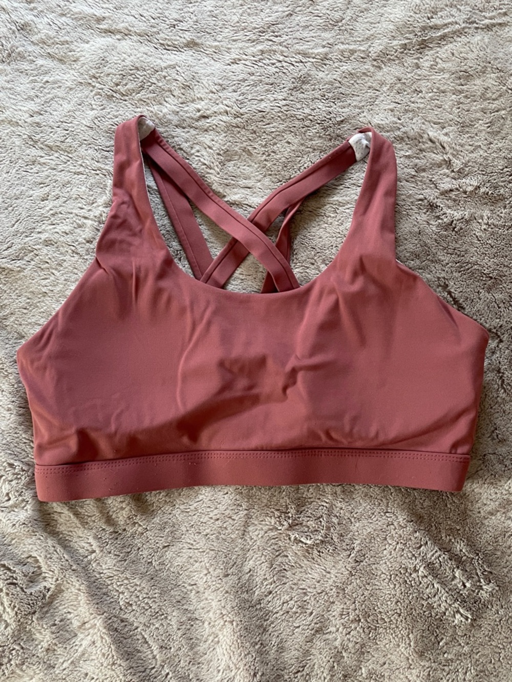 Running Girl Dusty Rose Sports Bra